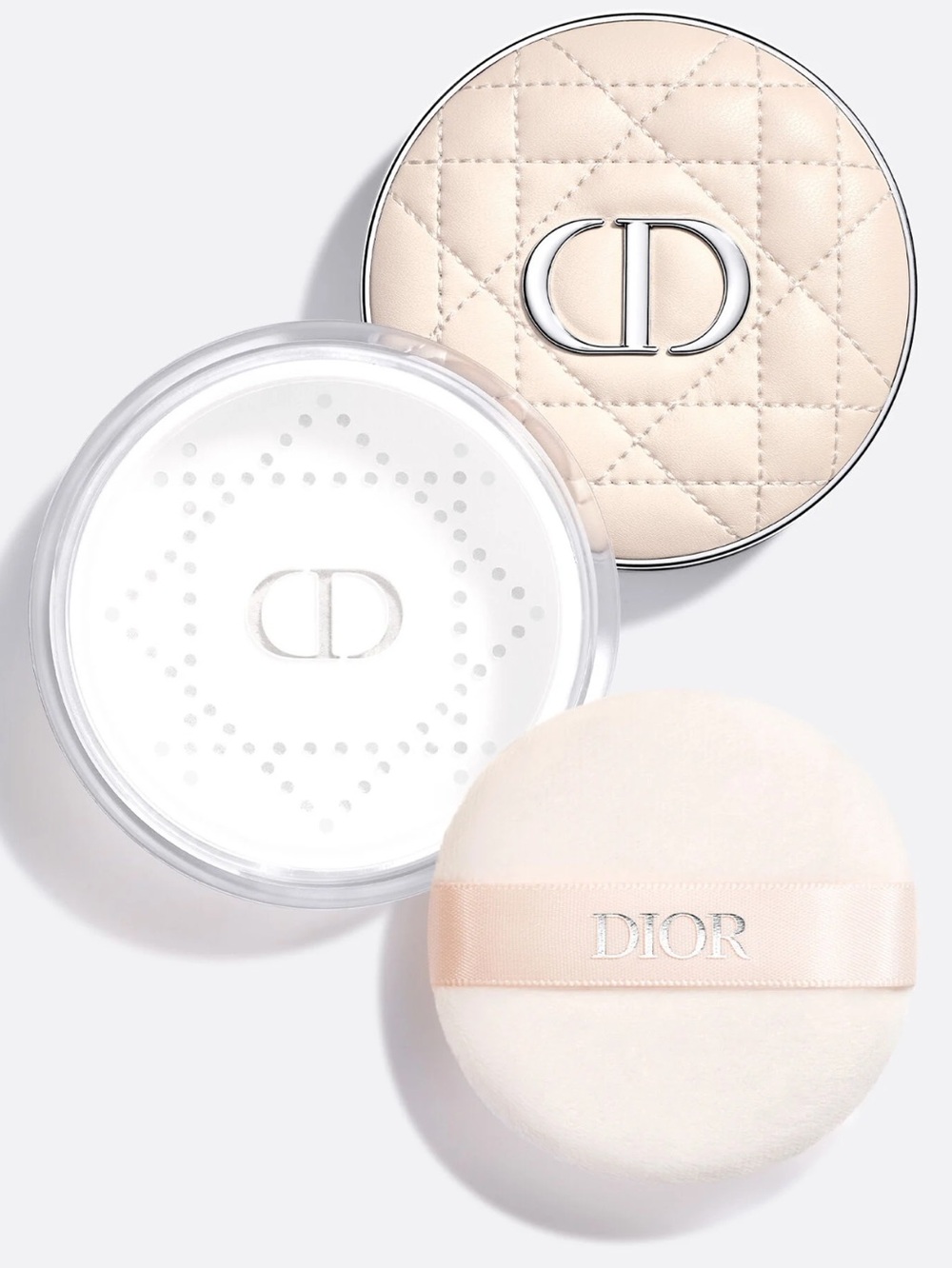 Dior Loose Setting Powder with Quilted Cream Compact and Velvet Puff